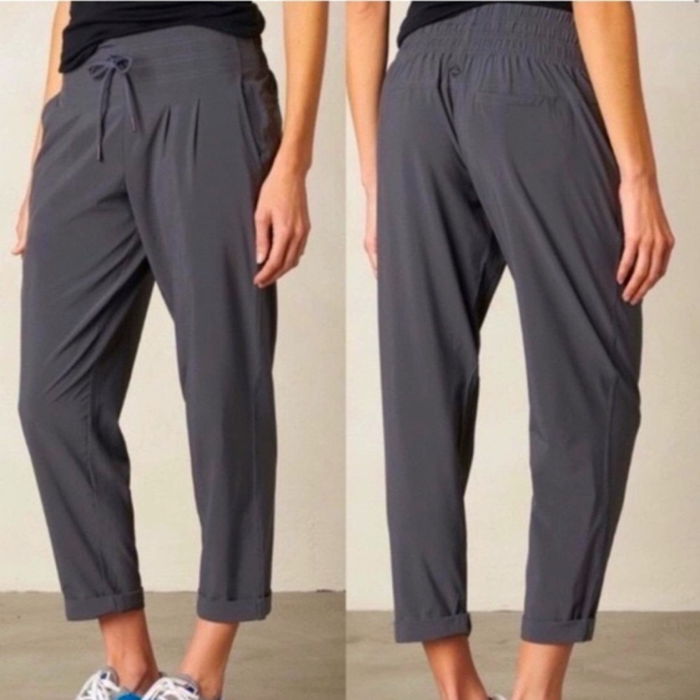 Prana Uptown Jogger Pants Pull-On Lightweight Elastic Waist Gray Size Medium